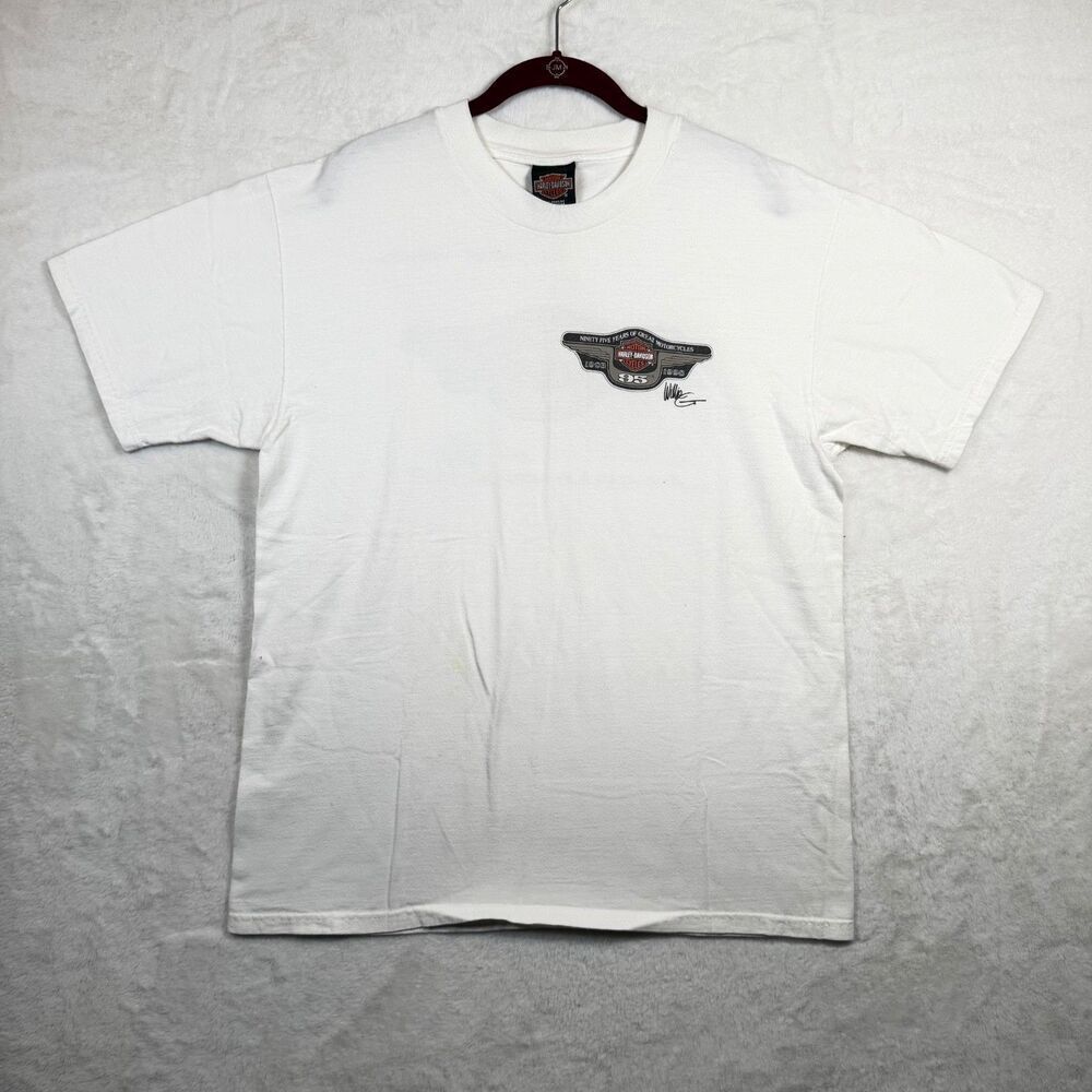 Vintage 1998 Harley Davidson 95th Anniversary USA Hanes Beefy T Shirt Large